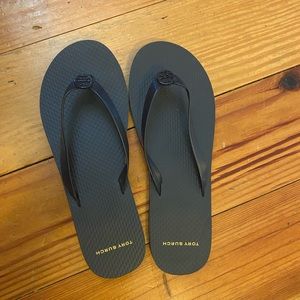 Tory Burch navy flip flops size 7